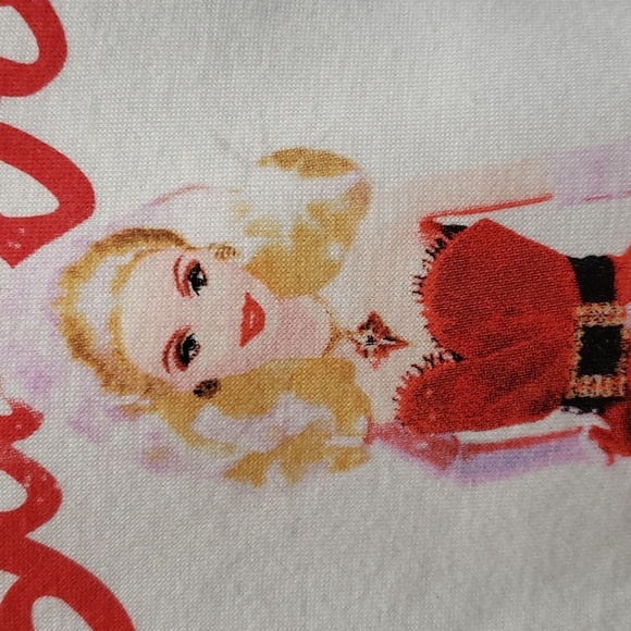 Barbie NWOT Holiday Sweatshirt with Barbie Logo and Holiday Dress - Picture 3 of 7